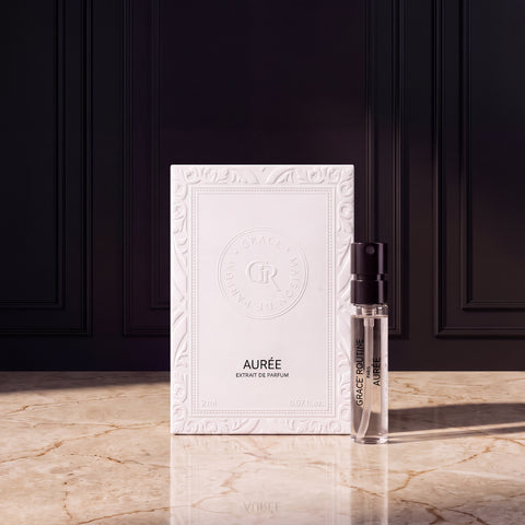 AURÉE 2 ml Extrait de Parfum sample, Grace’ Routine
