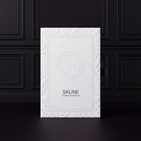 SALINE 100 ml Extrait de Parfum, blind-embossed packaging, Grace’ Routine