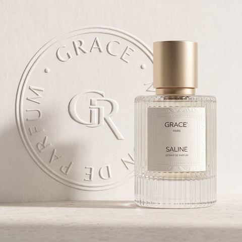SALINE Extrait de Parfum bottle, Grace’ Routine