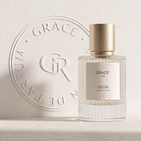 VELIN Extrait de Parfum bottle, Grace’ Routine